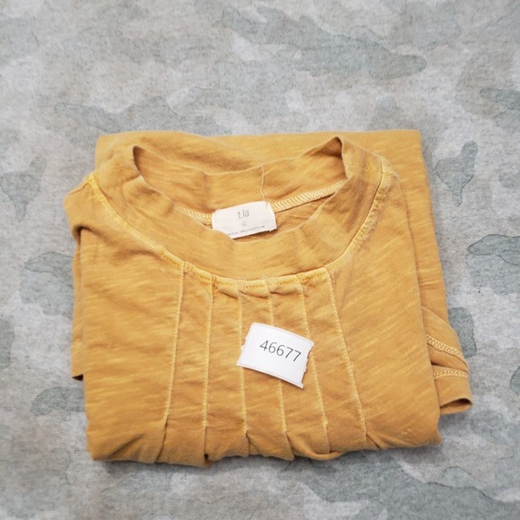 T.LA Tank Top Womens Large Yellow Anthropologie Sleeveless - Picture 9 of 9